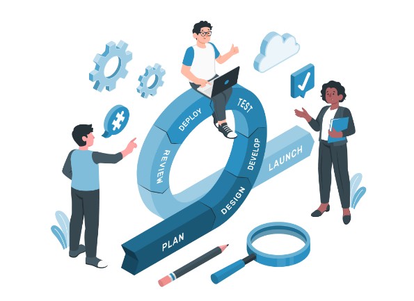Agile development process illustration